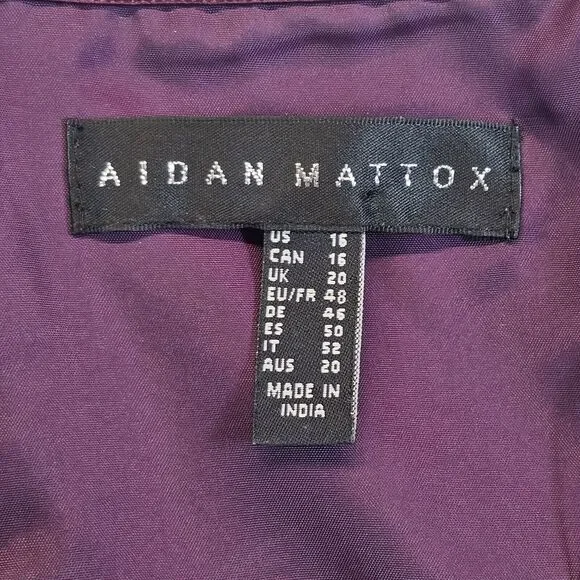 Aidan Mattox Sleeveless Floral Jacquard Party Dress Pink/ Fuchsia Size 16 NWT - Picture 10 of 14